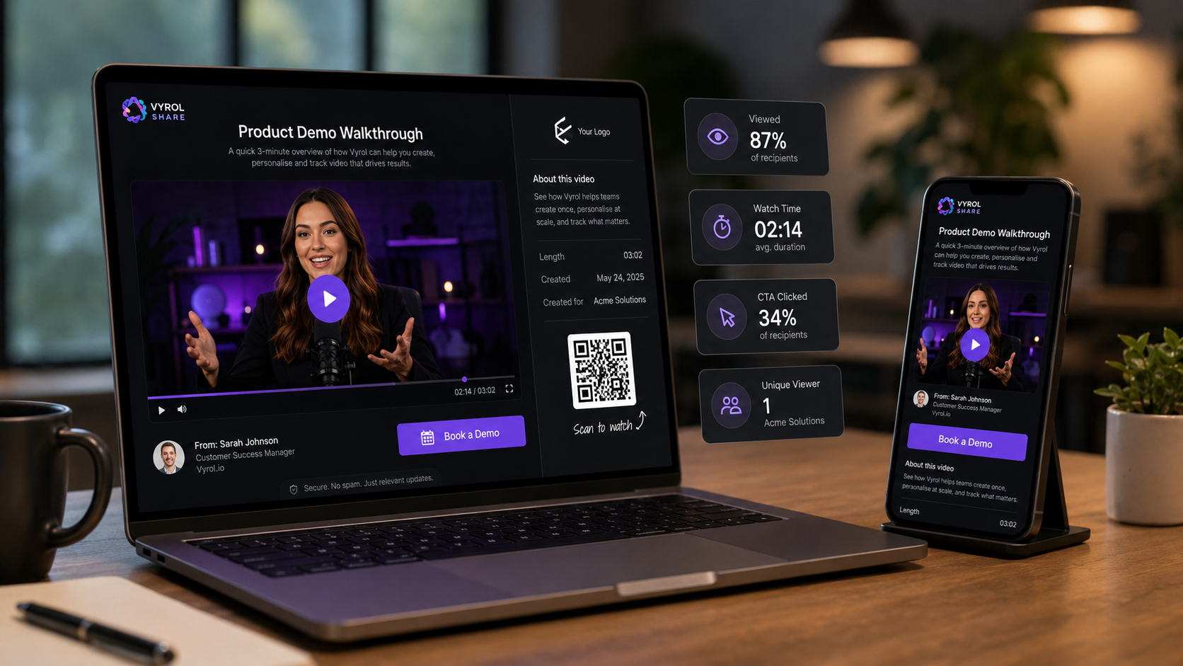 Vyrol Share Page preview